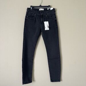 ZARA Jeans NWT US 10 Black Jeans Skinny Fit 5 Pocket Design Modern Denim